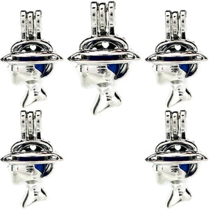 10PCS Character Avatar Pearl Cage Aromatherapy Locket Charms Pendant