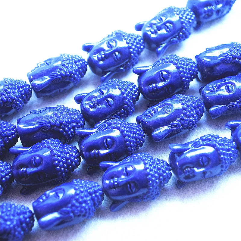 10PCS Buddha Heads Beads Accessories 18X25MM Many Colors DIY Jewelry Fittings