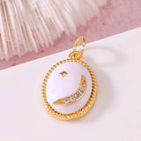 10PCS Star Moon Enamel Charms for Jewelry Making