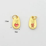 10PCS Chinese Wind Alloy Fortune Pendants DIY Jewelry Accessories