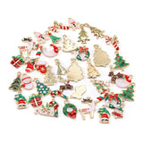 10PCS Christmas Alloy Pendant Silver Necklace for Jewelry Making