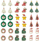 10PCS Christmas Alloy Pendant Silver Necklace for Jewelry Making