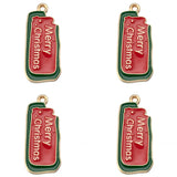 10PCS Christmas Alloy Pendant Silver Necklace for Jewelry Making