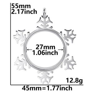 10PCS Christmas Snowflakes Glass Floating Charm Locket Necklace Gift for Women