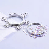 10PCS Christmas Snowflakes Glass Floating Charm Locket Necklace Gift for Women