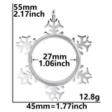 10PCS Christmas Snowflakes Glass Floating Charm Locket Necklace Gift for Women