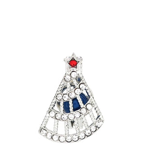 10PCS Christmas Tree Rhinestone Pearl Cage Locket Pendant for Necklace Keychain