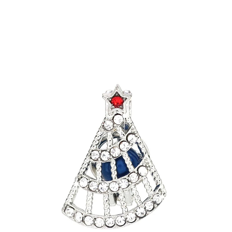 10PCS Christmas Tree Rhinestone Pearl Cage Locket Pendant for Necklace Keychain
