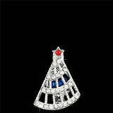 10PCS Christmas Tree Rhinestone Pearl Cage Locket Pendant for Necklace Keychain
