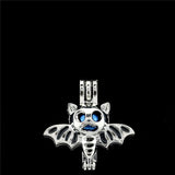 10PCS Bat Pearl Cage Charms Locket Aromatherapy Pendant Kit