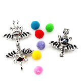 10PCS Bat Pearl Cage Charms Locket Aromatherapy Pendant Kit