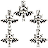 10PCS Bat Pearl Cage Charms Locket Aromatherapy Pendant Kit