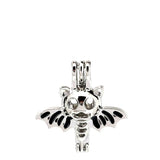10PCS Bat Pearl Cage Charms Locket Aromatherapy Pendant Kit