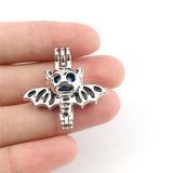 10PCS Bat Pearl Cage Charms Locket Aromatherapy Pendant Kit