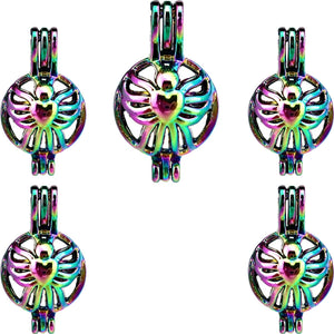 10PCS Butterfly Charm Pearl Cage Locket Aromatherapy Diffuser Pendant