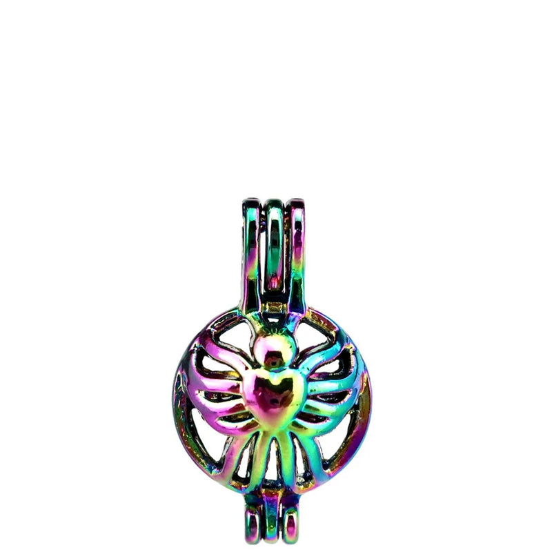 10PCS Butterfly Charm Pearl Cage Locket Aromatherapy Diffuser Pendant