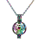 10PCS Butterfly Charm Pearl Cage Locket Aromatherapy Diffuser Pendant