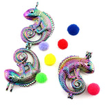 10PCS Lizards Pearl Cage Locket Aromatherapy Pendant For Gift Necklace Keychain