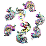 10PCS Lizards Pearl Cage Locket Aromatherapy Pendant For Gift Necklace Keychain