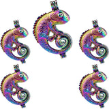10PCS Lizards Pearl Cage Locket Aromatherapy Pendant For Gift Necklace Keychain