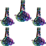 10PCS Rose Petal Pearl Cage Aromatherapy Diffuser Pendant