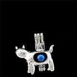 10PCS Cat Pearl Cage Floating Locket Aromatherapy Pendant