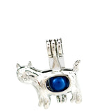 10PCS Cat Pearl Cage Floating Locket Aromatherapy Pendant