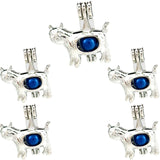 10PCS Cat Pearl Cage Floating Locket Aromatherapy Pendant
