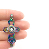 10PCS Cross Pearl Cage Locket Aromatherapy Pendant Accessory