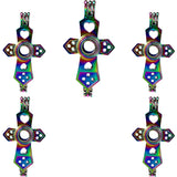 10PCS Cross Pearl Cage Locket Aromatherapy Pendant Accessory