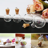 10PCS Clear Glass Round Bulb Bottle with Cork Stopper Wedding Favors
