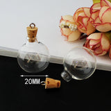 10PCS Clear Glass Round Bulb Bottle with Cork Stopper Wedding Favors