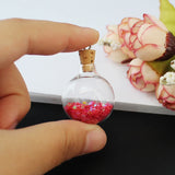 10PCS Clear Glass Round Bulb Bottle with Cork Stopper Wedding Favors