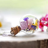 10PCS Clear Glass Round Bulb Bottle with Cork Stopper Wedding Favors