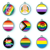 10PCS LGBT Pride Dangle Charms Pendant for Bracelet & Necklace DIY