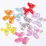 10PCS Cute Balloon Dog Pendant Keychain Charms DIY Jewelry Accessories