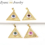 Colorful Eye Triangle Pendants for Necklace Making Resin Pendant Charms