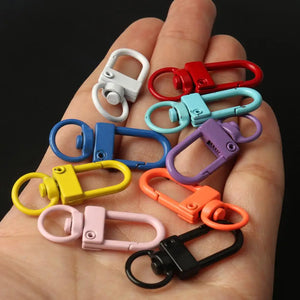 10PCS Colorful Lobster Clasp Key Chain Ring DIY Jewelry Accessories