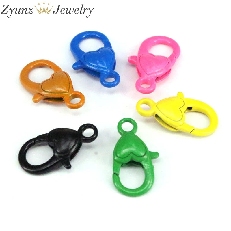 10PCS Colorful Metal Lobster Clasps Snap Hook DIY Jewelry Making Findings