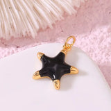 10PCS Colorful Star Charms Zircon Copper Plated Wedding Party Gift