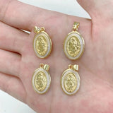 10PCS Copper Gold-color Mary Jesus Charms Pendants DIY Earring Bracelet Necklace