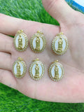 10PCS Copper Gold-color Mary Jesus Charms Pendants DIY Earring Bracelet Necklace