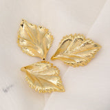 10PCS Copper Leaf Shaped Beads Real Preservation DIY Valentine