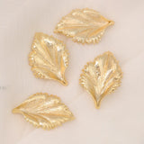 10PCS Copper Leaf Shaped Beads Real Preservation DIY Valentine
