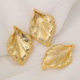 10PCS Copper Leaf Shaped Beads Real Preservation DIY Valentine