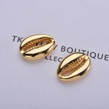 10PCS Copper-plated Shell Beads for DIY Earrings Making