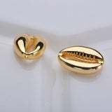 10PCS Copper-plated Shell Beads for DIY Earrings Making