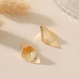 10PCS Copper-plated Leaf Petal Bead Holder for DIY Bridal Earrings