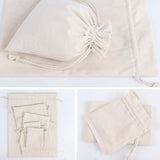 10PCS Cotton Canvas Drawstring Bag for Jewelry Storage Pouch Logo Print