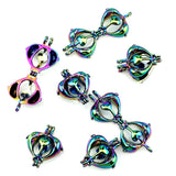 10PCS Couple Dolphins Charms Pearl Cage Locket Aromatherapy Diffuser Pendant